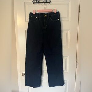 J. Crew Women's Dark Blue Slim Wide Leg Jeans